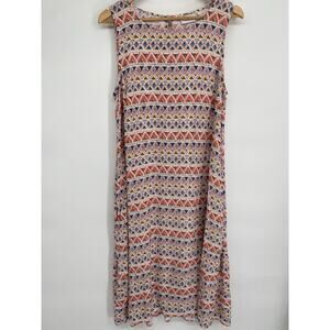 Foil Dress Women’s 10 Bohemian Festival Hippie Full Long Native Print
